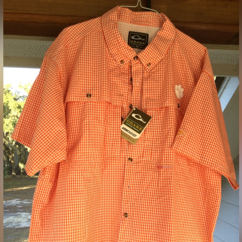 Drake Clemson 3X short sleeve shirt. New with tags.